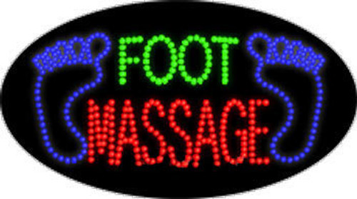 Electric Flashing & Chasing LED Sign: Foot Massage Electric Flashing & Chasing LED Sign: Foot Massage
