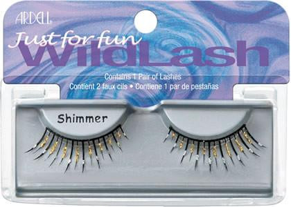 Ardell Wild Lash Shimmer - Black w/Gold Glitter on lashes
