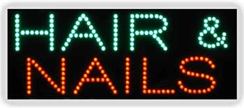 Electric LED Sign - Hair & Nails L362