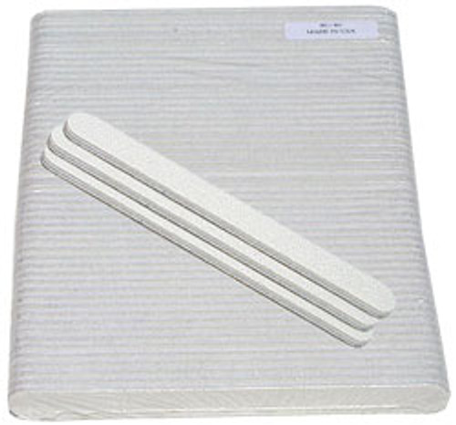 White Washable Cushion Nail File - 50/pack - 180/180 White Washable Cushion Nail File - 50/pack - 180/180