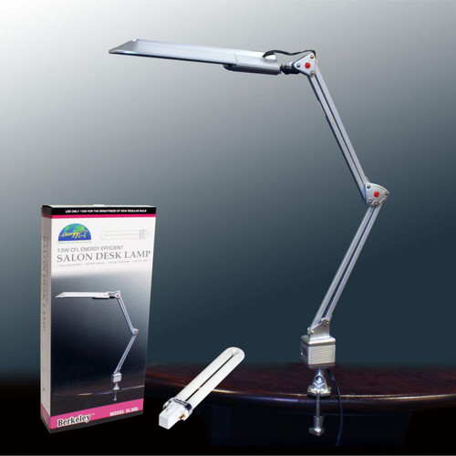 Energy Efficent Salon Desk Lamp with Bulb 13W Silver