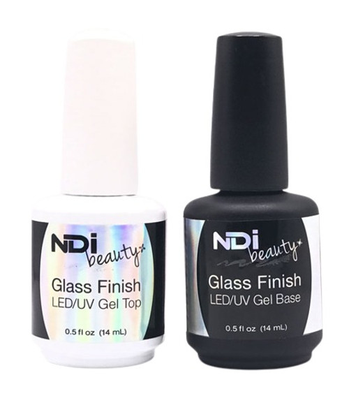 NDi beauty Glass Finish No Wipe DUO Top & Base Gel - .5 oz