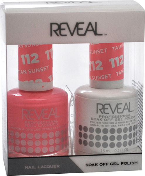 Reveal Gel Polish & Nail Lacquer Matching Duo - TAHITIAN SUNSET - .5 oz