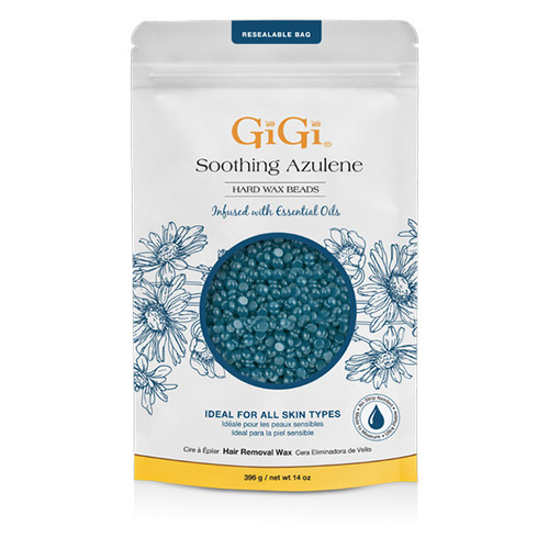 GiGi Soothing Azulene Hard Wax Beads - 396 g / 14 oz GiGi Soothing Azulene Hard Wax Beads - 396 g / 14 oz
