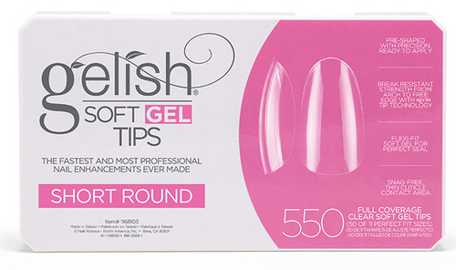 Gelish Soft Gel Tips Short Round - 550 CT Gelish Soft Gel Tips Short Round - 550 CT