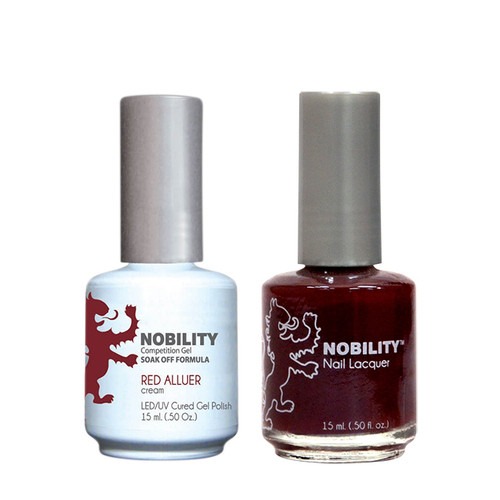 LeChat Nobility Gel Polish & Nail Lacquer Duo Set Red Allure - .5 oz / 15 ml