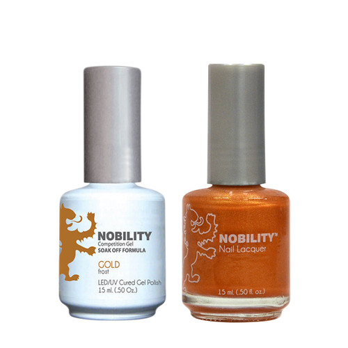 LeChat Nobility Gel Polish & Nail Lacquer Duo Set Gold - .5 oz / 15 ml