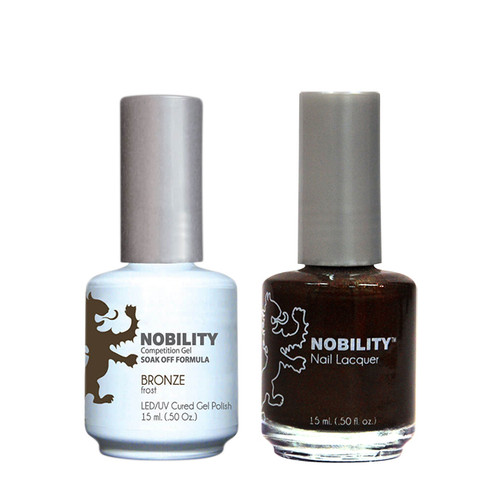LeChat Nobility Gel Polish & Nail Lacquer Duo Set Bronze - .5 oz / 15 ml