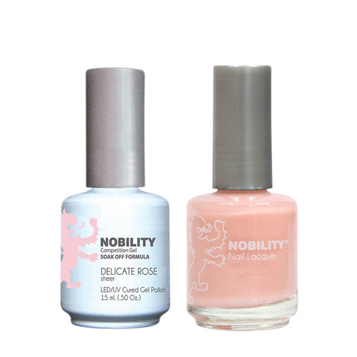 LeChat Nobility Gel Polish & Nail Lacquer Duo Set Delicate Rose - .5 oz / 15 ml