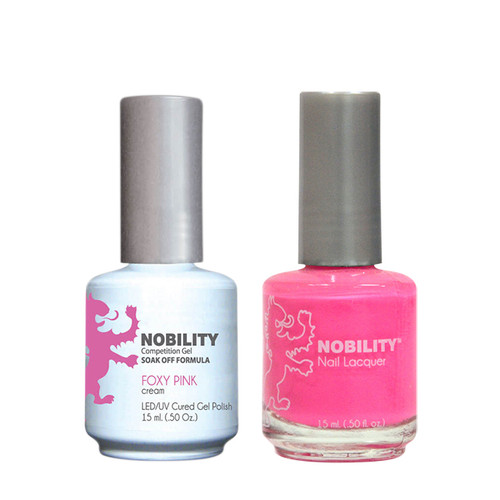 LeChat Nobility Gel Polish & Nail Lacquer Duo Set Foxy Pink - .5 oz / 15 ml