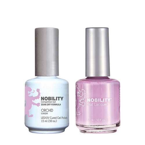 LeChat Nobility Gel Polish & Nail Lacquer Duo Set Orchid - .5 oz / 15 ml