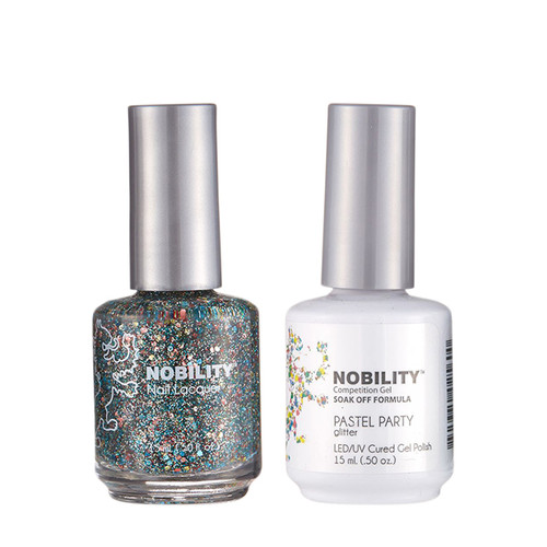 LeChat Nobility Gel Polish & Nail Lacquer Duo Set Pastel Party - .5 oz / 15 ml