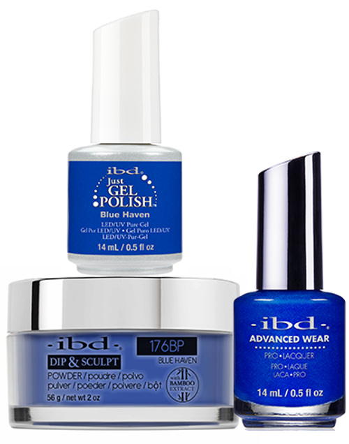 ibd Gel & Dip & Lacquer Trio Set Blue Haven