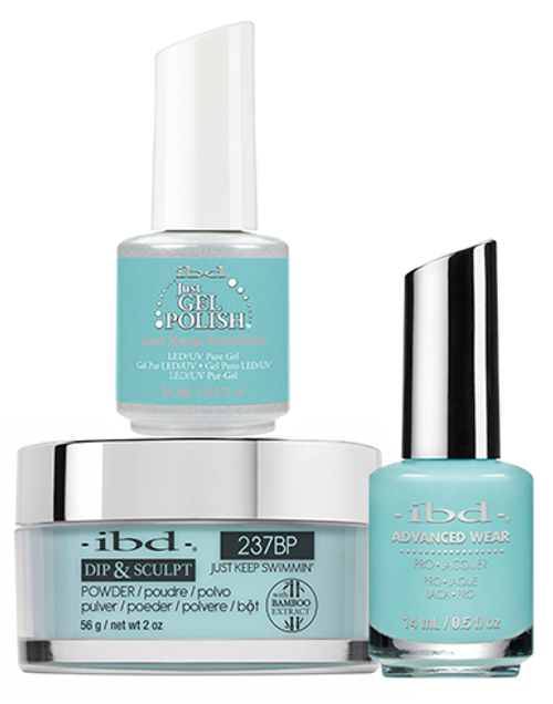 ibd Gel & Dip & Lacquer Trio Set Just Keep Swimmin'