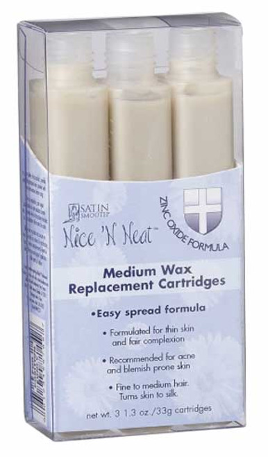 Satin Smooth Zinc Oxide Wax Medium Replacement Cartridges 3pk Satin Smooth Zinc Oxide Wax Medium Replacement Cartridges 3pk