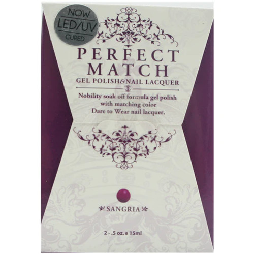 LeChat Perfect Match Gel Polish & Nail Lacquer Sangria - .5oz
