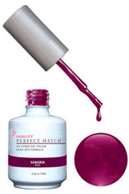 LeChat Perfect Match Gel Polish & Nail Lacquer Sangria - .5oz