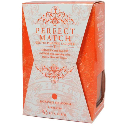 LeChat Perfect Match Gel Polish & Nail Lacquer Orange Blossom - .5oz