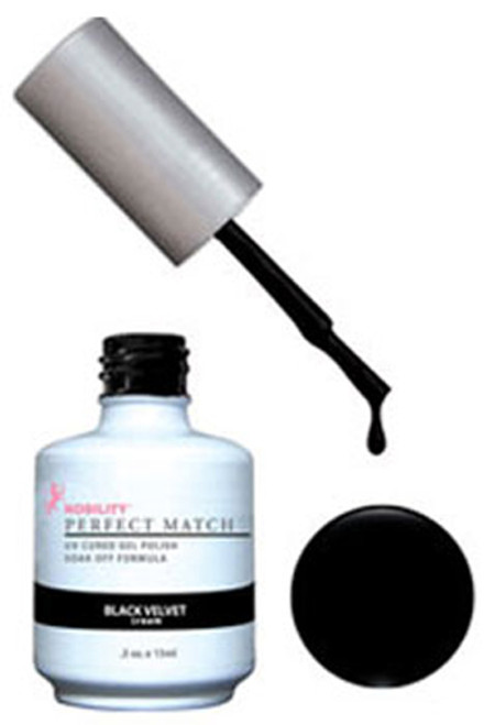 LeChat Perfect Match Gel Polish & Nail Lacquer Black Velvet - .5oz