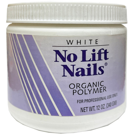 No Lift Nails Organic Polymer Acrylic Powder WHITE - 12 oz No Lift Nails Organic Polymer Acrylic Powder WHITE - 12 oz