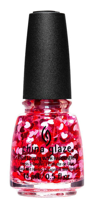 China Glaze Nail Polish Lacquer Ruler Of All Hearts Glitter Top Coat - .5oz