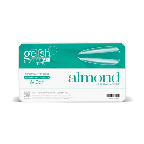 Gelish Soft Gel Tips Medium Almond - 640 CT
