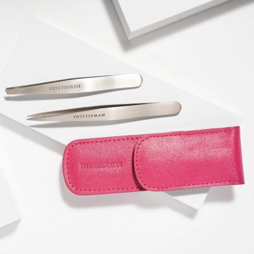Tweezerman Petite Tweeze Set With Pink Case