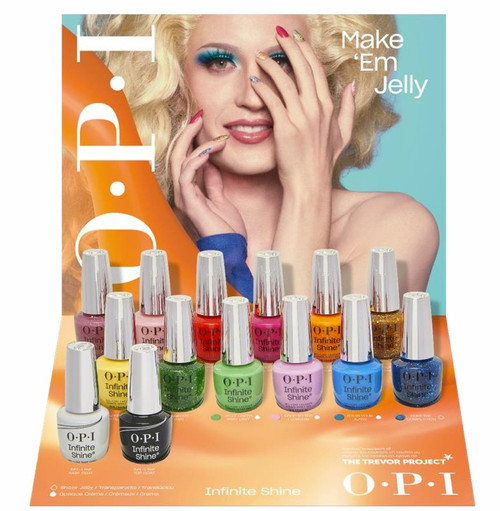 OPI Infinite Shine Make 'Em Jelly Summer 2025 Collection - 14PC Vac Tray Display OPI Infinite Shine Make 'Em Jelly Summer 2025 Collection - 14PC Vac Tray Display