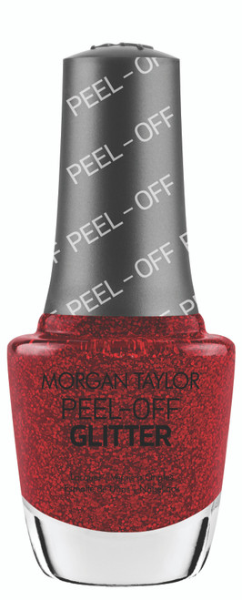 Morgan Taylor Peel-Off Glitter Rare As Rubies - 0.5 fl oz