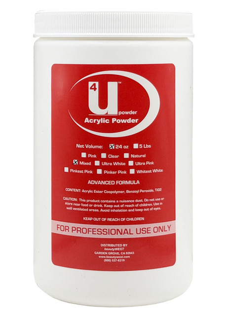 U4 Acrylic Nail Powder Mixed Asian - 24 oz
