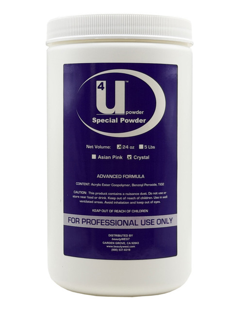 U4 Special Nail Powder Crystal Clear - 24 oz