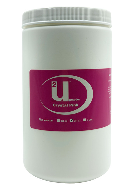 U2 Acrylic Nail Powder Super Crystal Pink - 24 oz