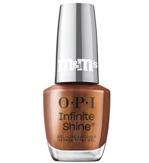 OPI x M&M'S Infinite Shine I Caramel For You HRT16 - .5 oz / 15 mL