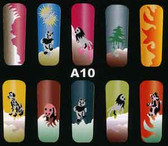 Airbrush Nail Stencil - A10