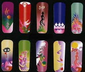 Airbrush Nail Stencil - USA7