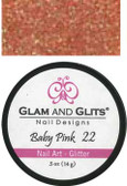 Glam & Glits Nail Art Glitter: Baby Pink - 1/2oz