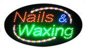 Animation & Flashing LED Sign - Nails & Waxing