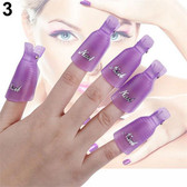 Professional Reusable Plastic Gel Polish Soak Off Remover Wrap Clip Cap - PURPLE 10pc