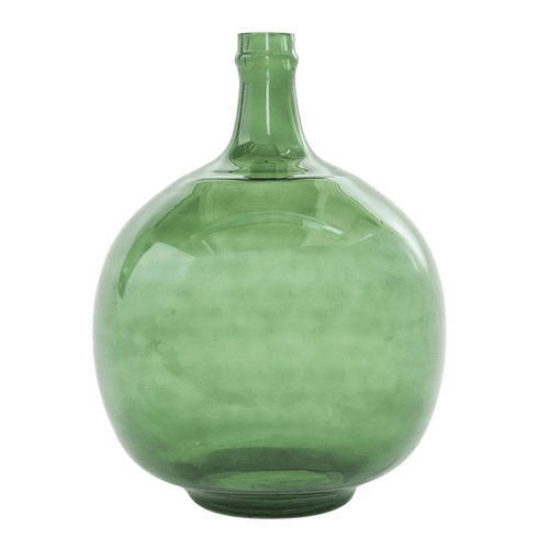 Creative Co-op DF1801 Botanist Reproduction Glass Bottle Green