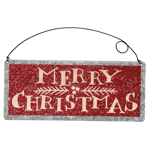 Primitives By Kathy 23933 Merry Christmas Sign Red