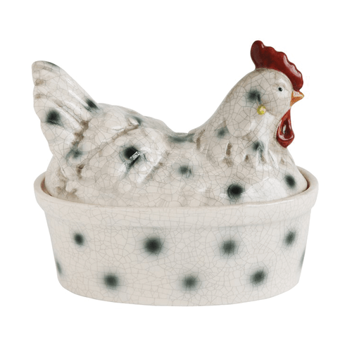 Creative Co-op DA8285 CSID Casual Country Rooster Stoneware Baker