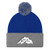 Two-Tone Pom Pom Knit Hat - Royal/Heather Grey Two-Tone Pom Pom Knit Hat - Royal/Heather Grey