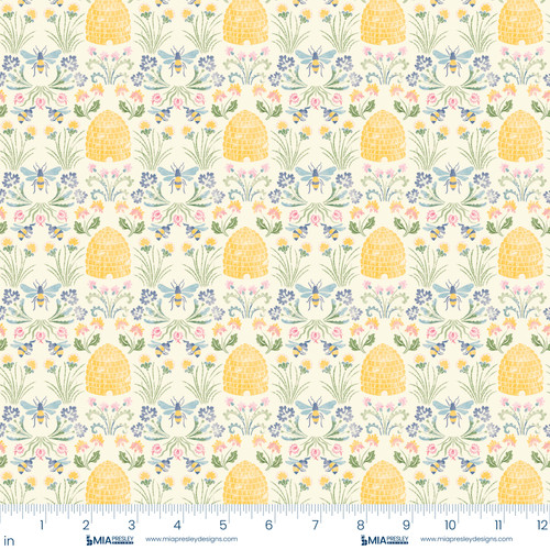 5825-14 Cream || Honey Garden