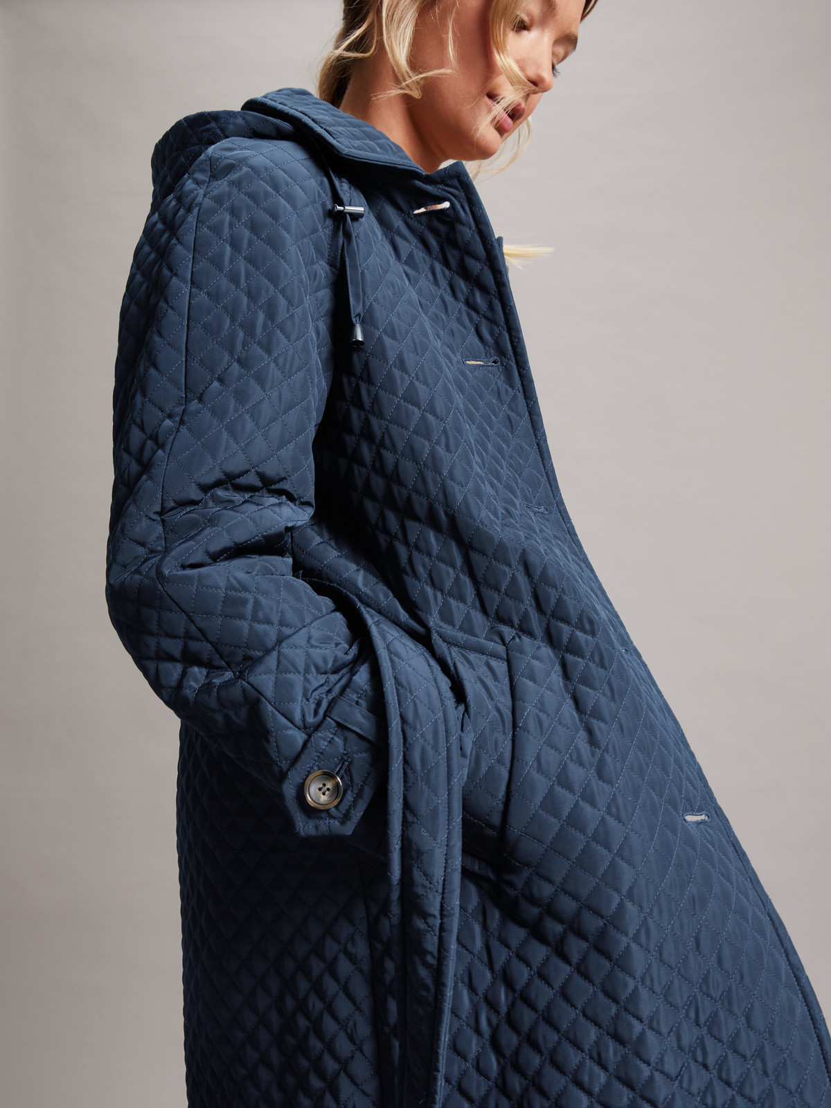 Quilt Trench (Navy)