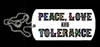 LGBTQ Dog Tag - Peace, Love & Tolerance