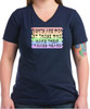 LGBTQ navy V neck t-shirt - Rights are won by those who make their voices heard