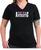 LGBTQ Transgender - Right To Be Authentic - V neck T-shirt - Pink (MTF)