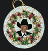 Robert Fuller - Porcelain Christmas Ornament -Robert Fuller Wreath
