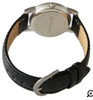 Ladies black leather strap watch