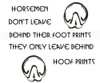 Hoof print design for tees